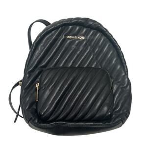 Michael Kors ERIN Black Quilted Backpack
